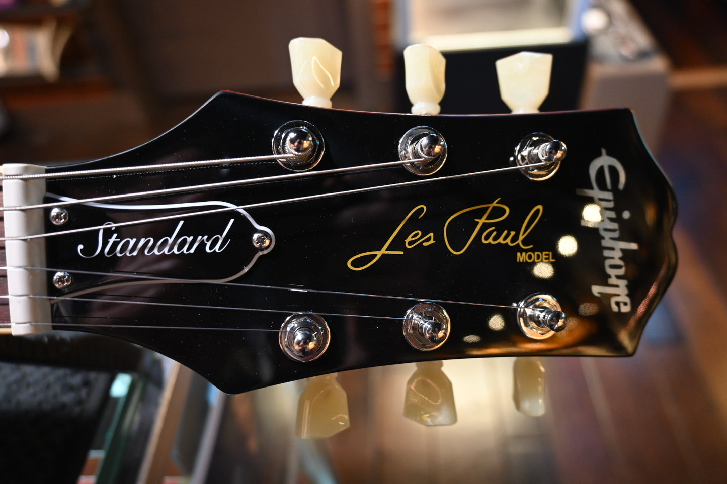 Epiphon Les Paul Standard ‘50s Figured - Washed Cherry Sunburst Guitar #3634 - Danville Music