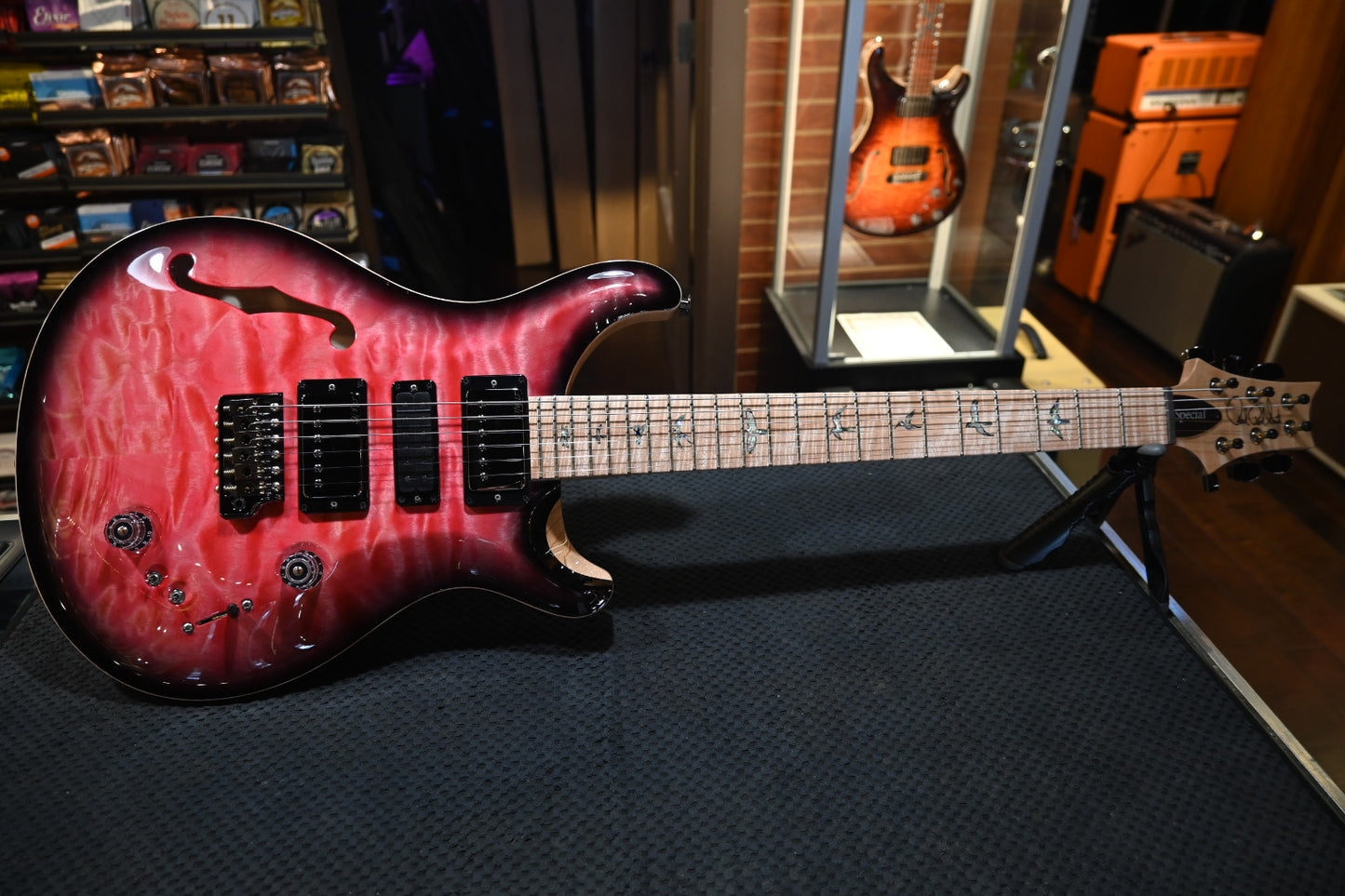 PRS Wood Library Special Semi-Hollow 10-Top Quilt - Bonni Pink Smokeburst Guitar #3307 - Danville Music