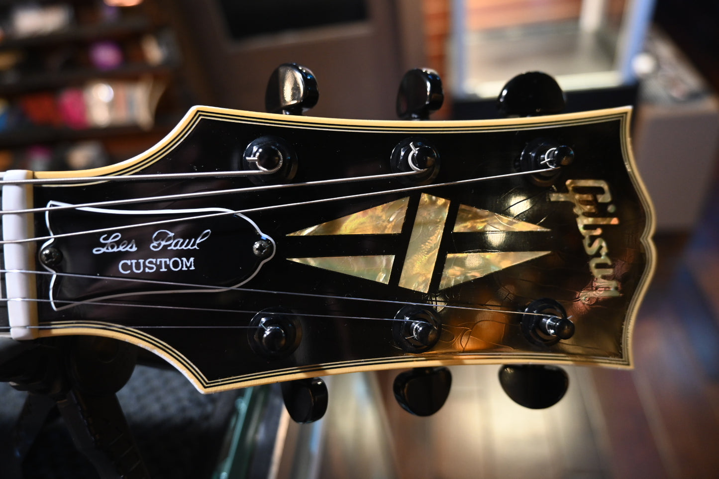 Gibson Custom Shop Kirk Hammett 1989 Les Paul Custom Murphy Lab Aged Nitro 2024 - Ebony Guitar #KH114 - Danville Music