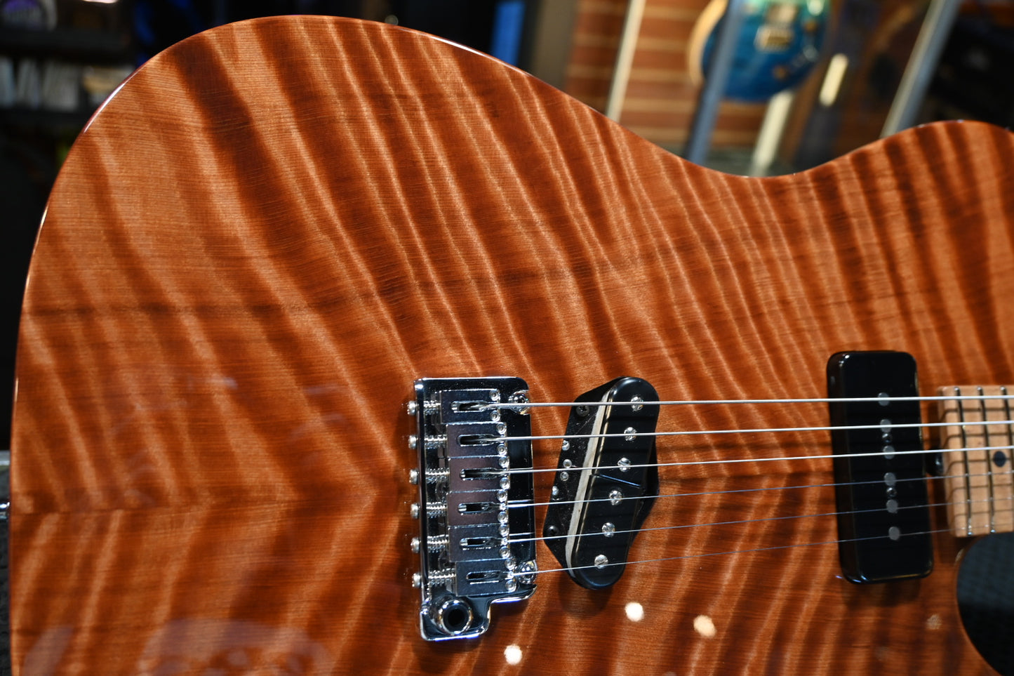 Suhr Custom Classic T 2012 Flamed Redwood - Natural Guitar #7887 - Danville Music
