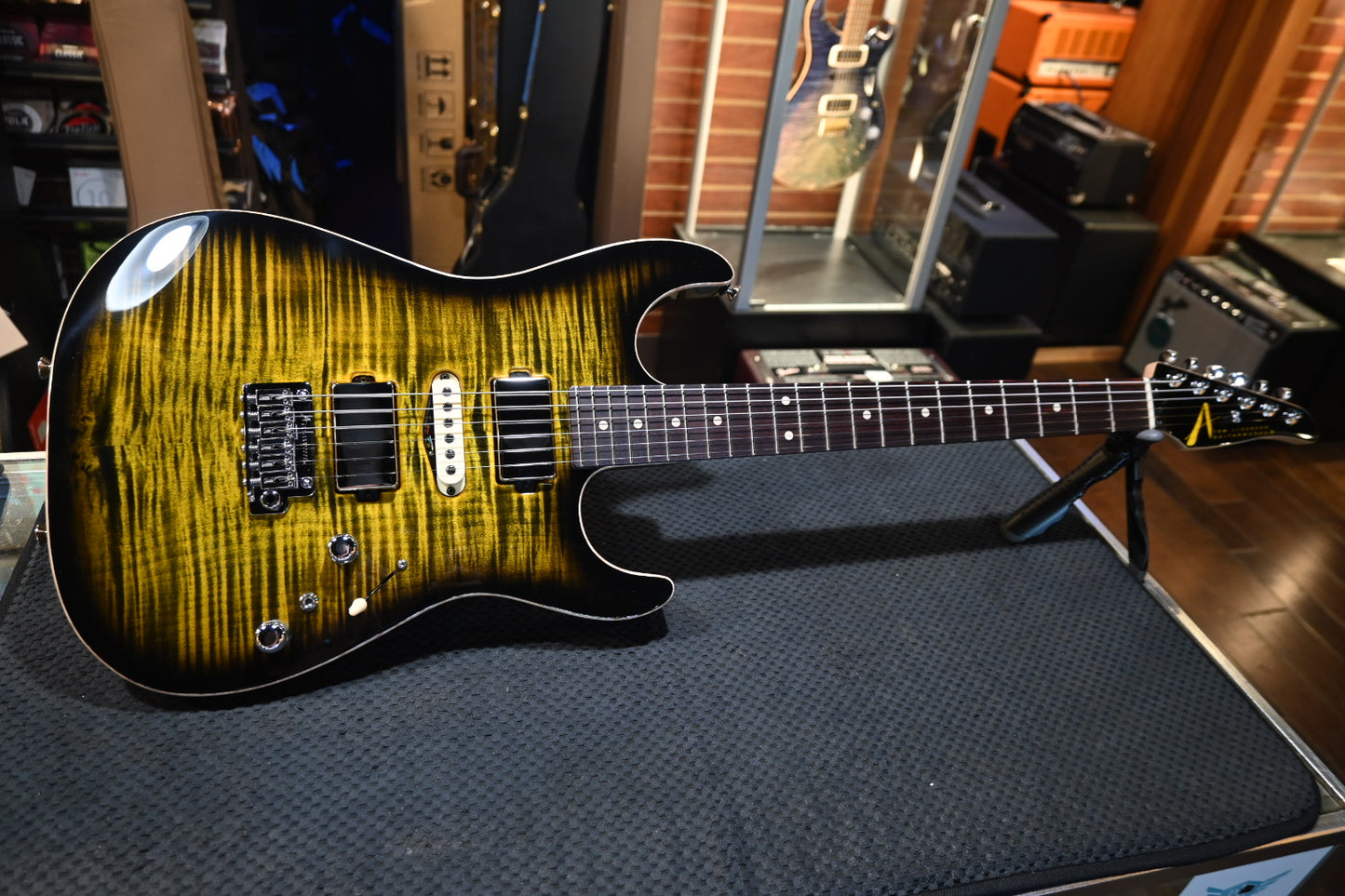 Tom Anderson Drop Top - Bumble Bee Burst Guitar #525A - Danville Music