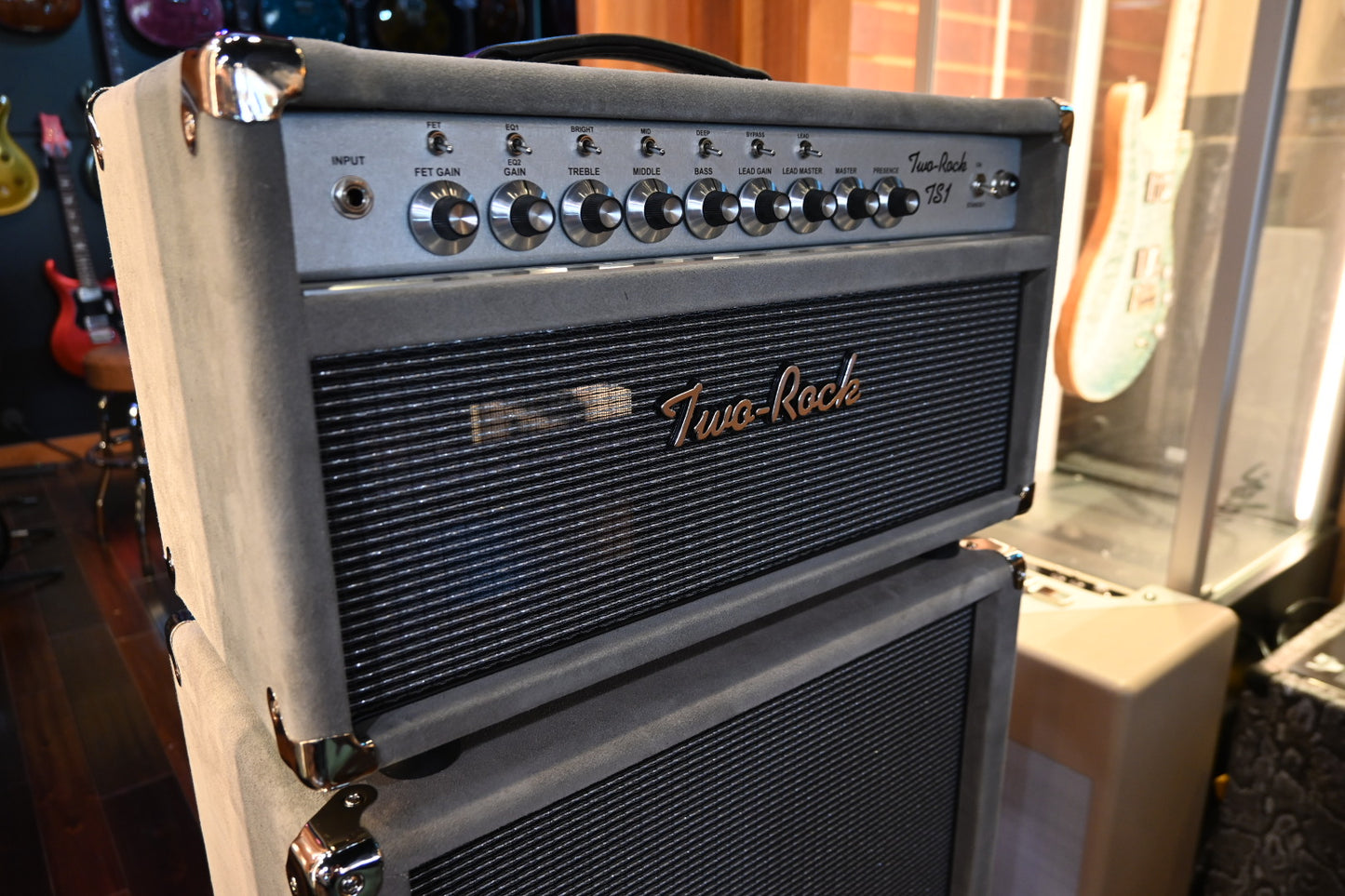 Two Rock TS w/Matching 2x12 Cabinet - Dark Grey Suede Amplifier #351