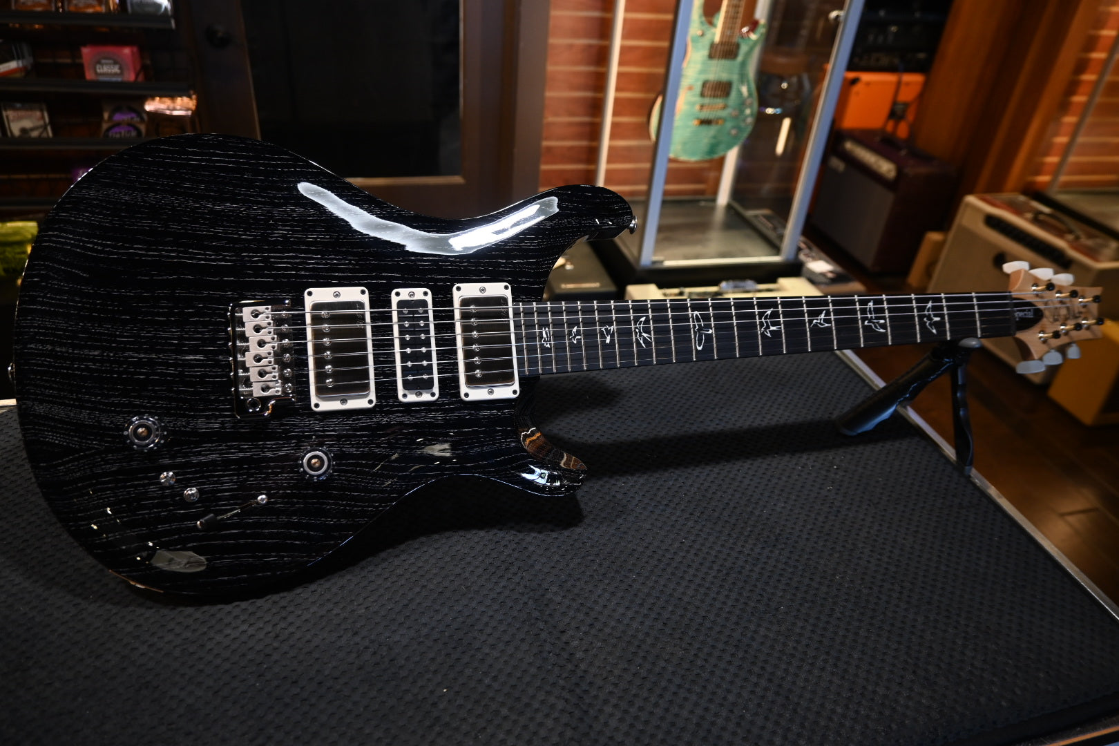 PRS Wood Library Swamp Ash Special - Black Doghair Guitar #7362 - Danville Music