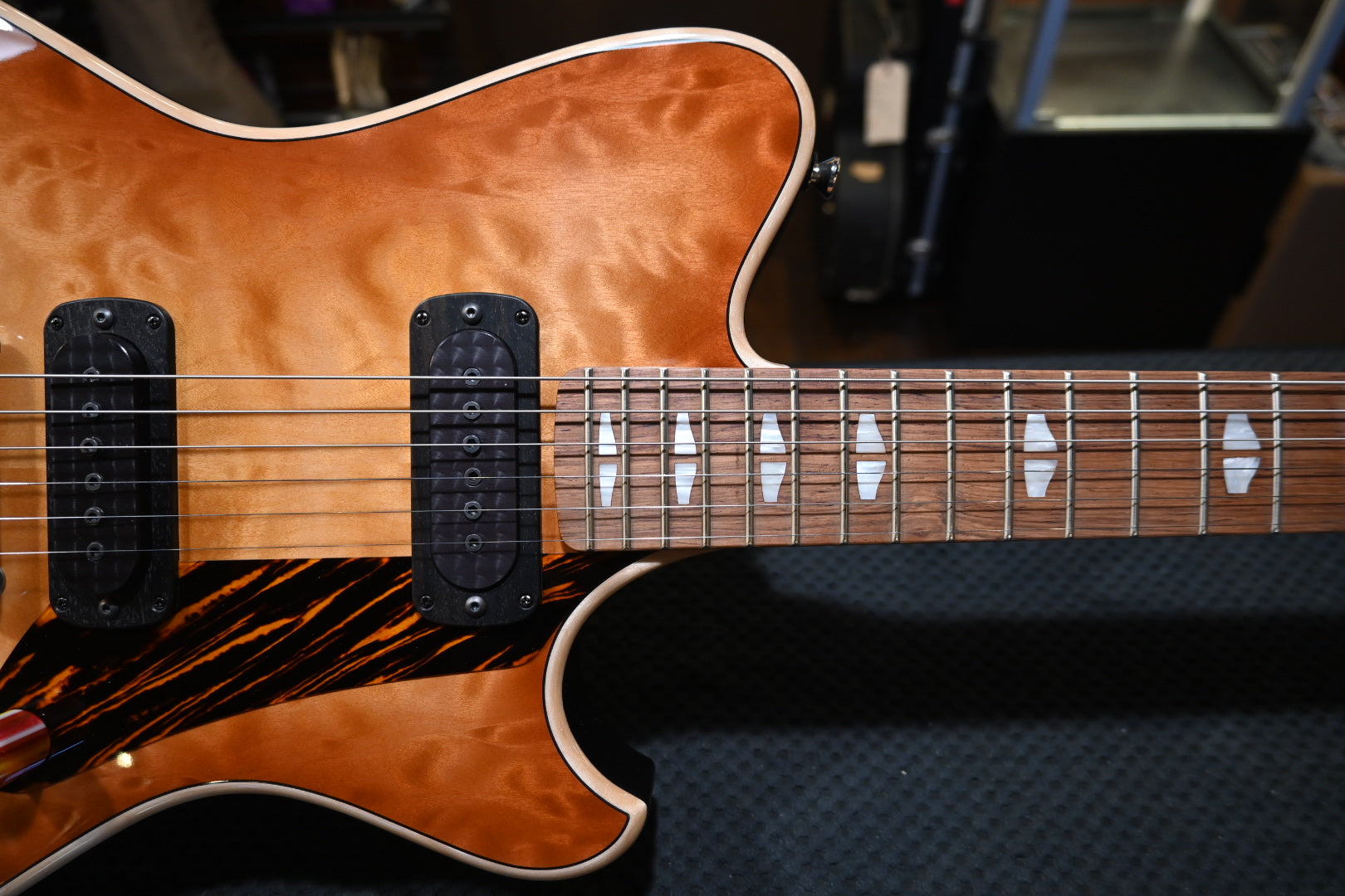 Powers Electric A-Type Select Quilt FF42 Hard Tail - Pale Ale Guitar #B293 - Danville Music