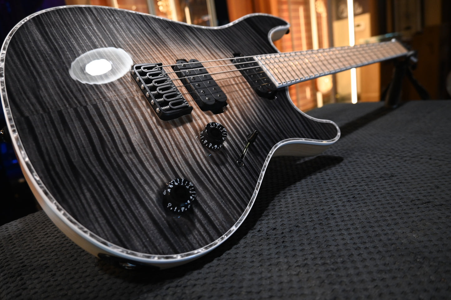 Mayones Regius 6 2022 - Trans Natural Fade Black Burst Guitar #9746