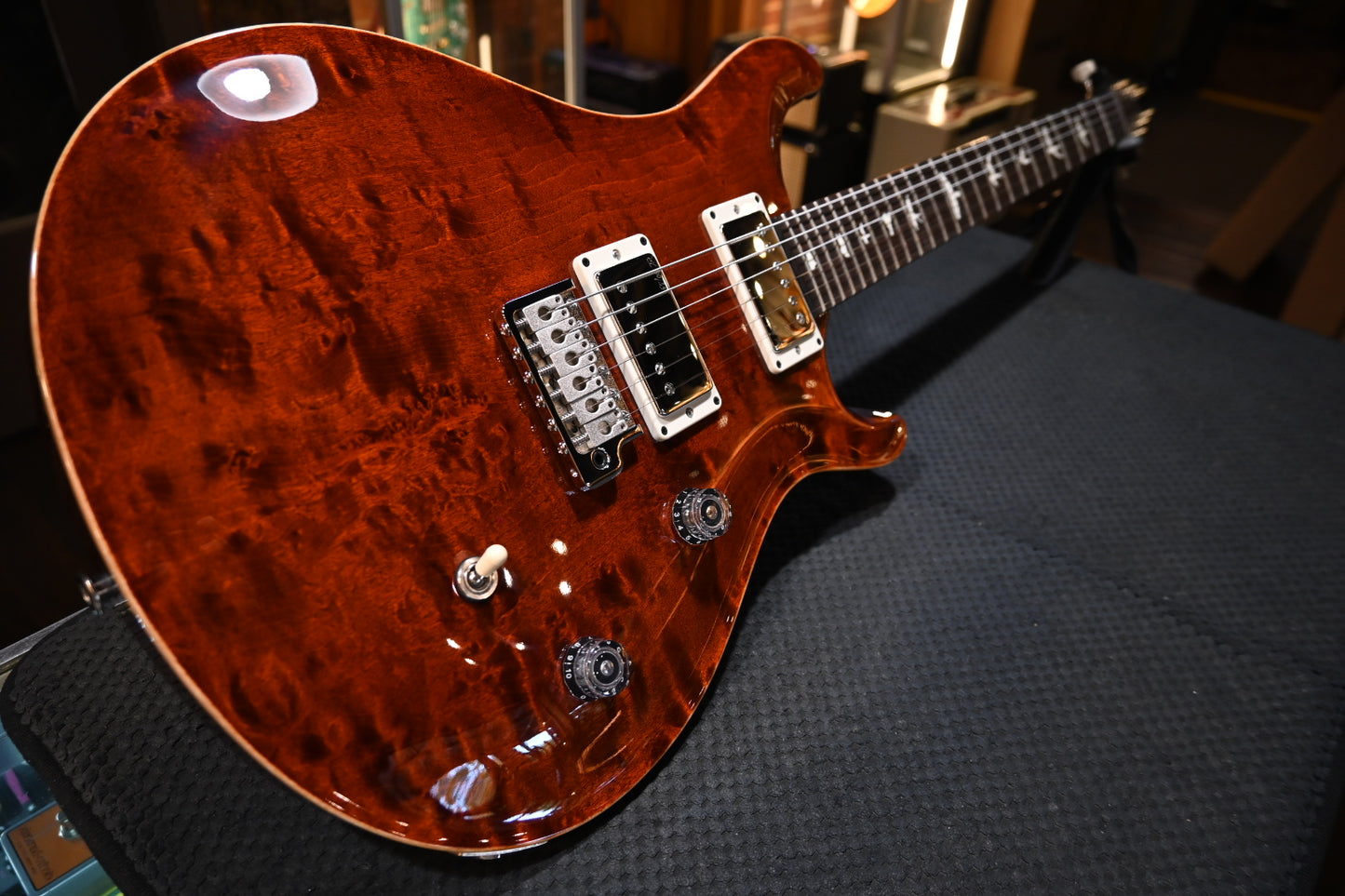 PRS Wood Library CE 24 Quilt - Tortoise Shell Guitar #7888