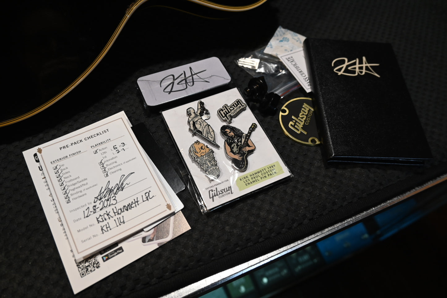 Gibson Custom Shop Kirk Hammett 1989 Les Paul Custom Murphy Lab Aged Nitro 2024 - Ebony Guitar #KH114 - Danville Music