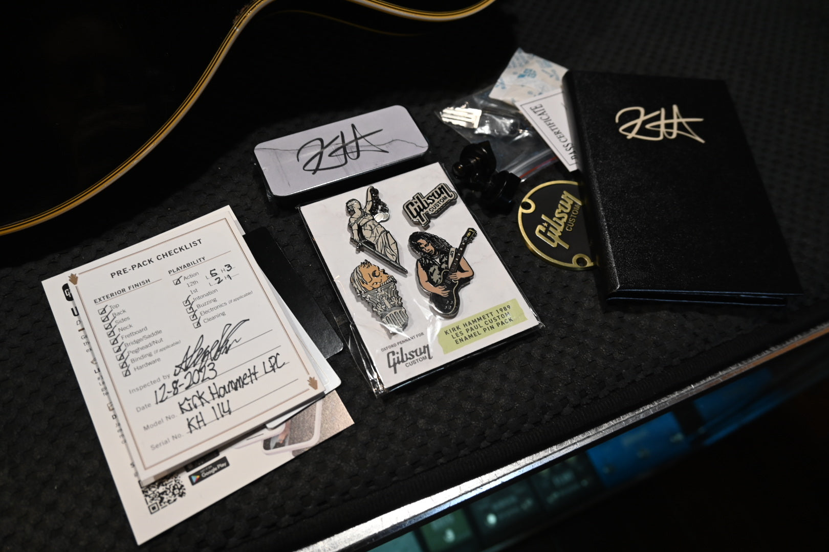 Gibson Custom Shop Kirk Hammett 1989 Les Paul Custom Murphy Lab Aged Nitro 2024 - Ebony Guitar #KH114 - Danville Music
