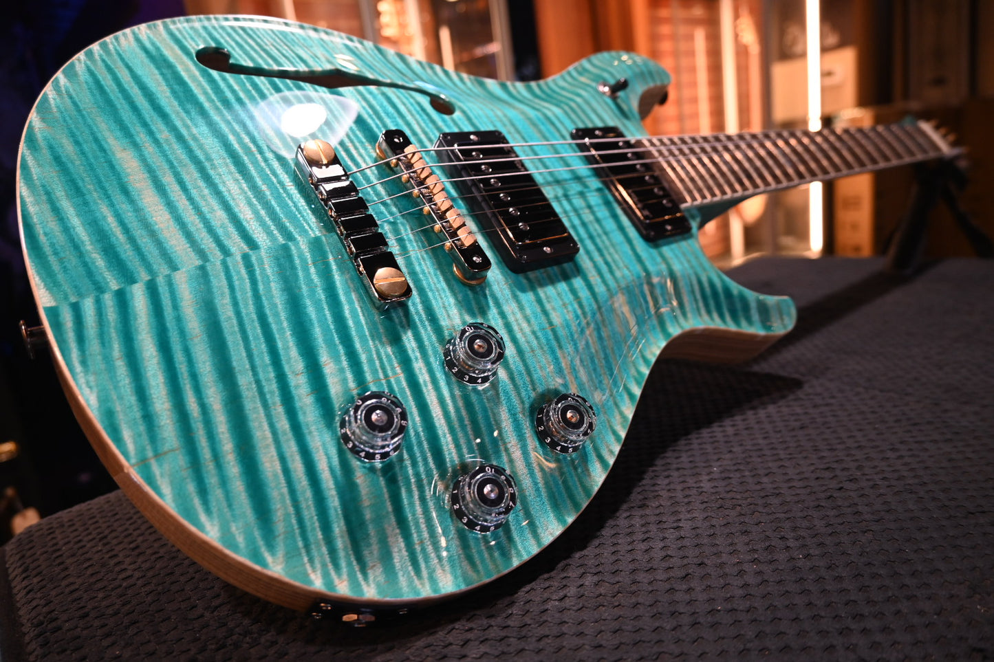 PRS Wood Library McCarty 594 Semi-Hollow Danville Music 35th Anniversary Artist Top - Bahamian Blue Guitar #8197