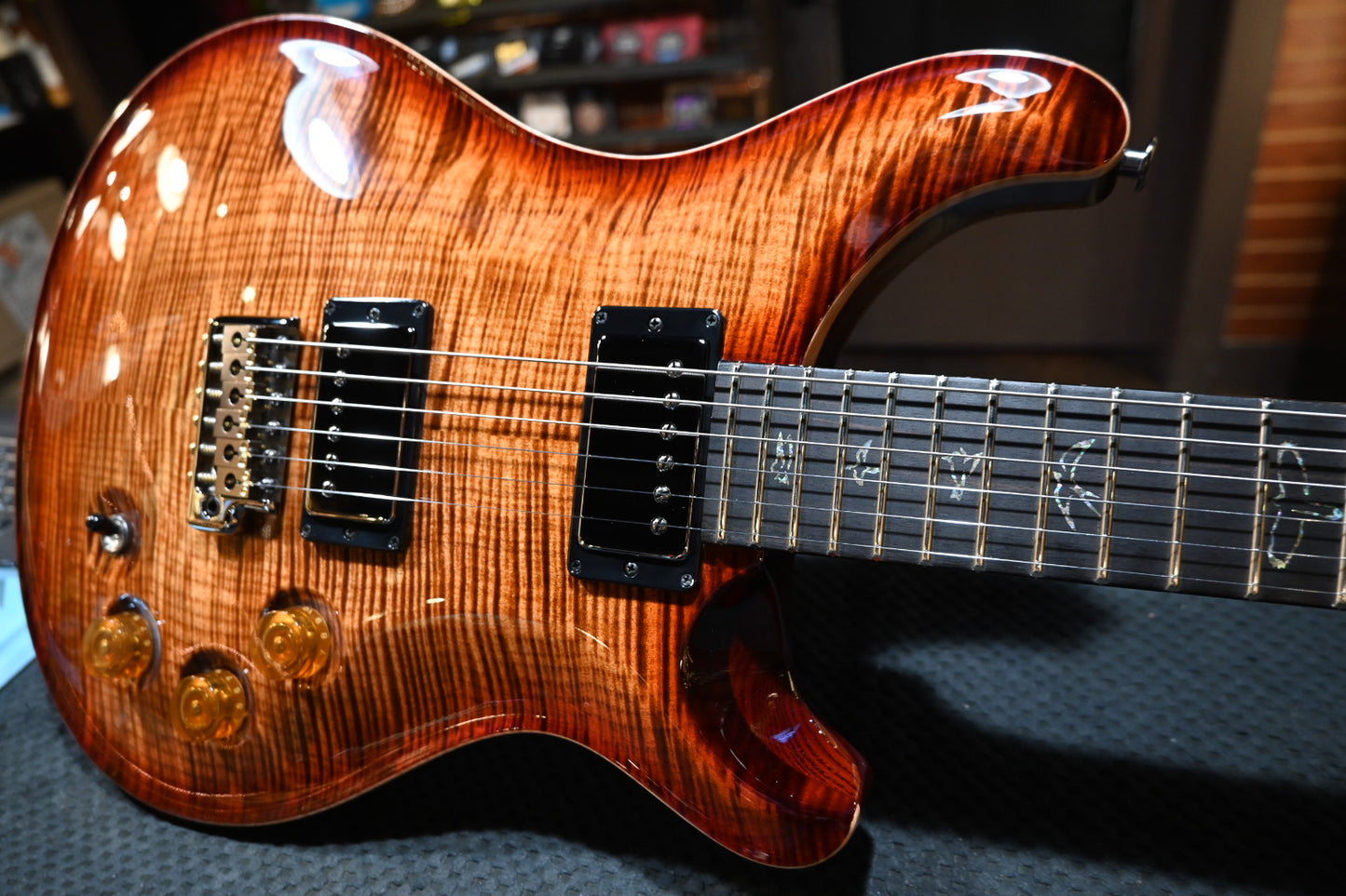PRS Wood Library DGT 10-Top Ebony - Copperhead Cherry Burst Guitar #2554