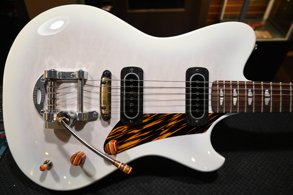 Powers Electric A-Type Select Maple - Moonlight White Ghost Flame Guitar #B507
