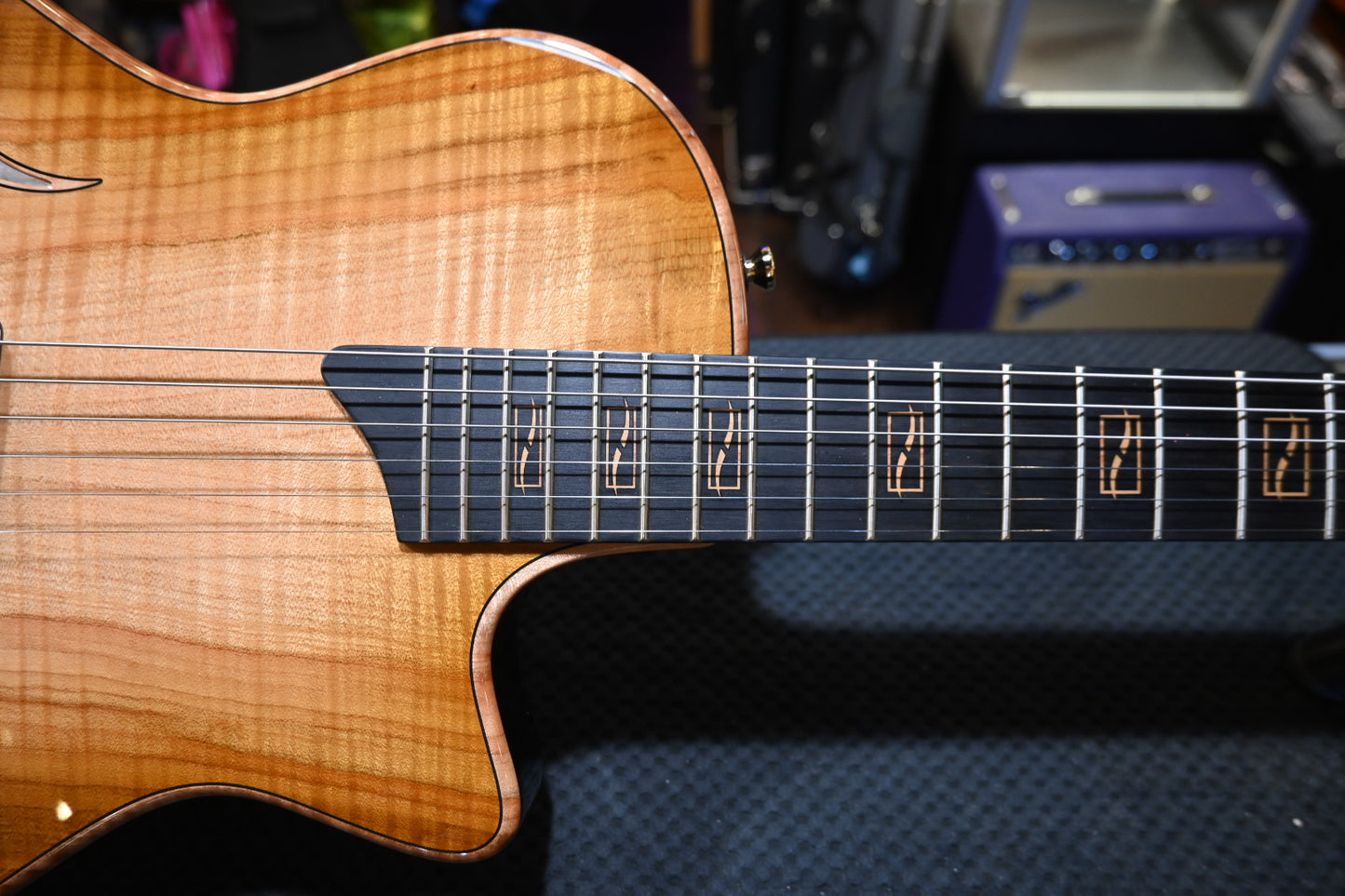 Taylor Custom T5z Figured Maple/Urban Ash Catch #27 - Antique Blonde Guitar #5083 - Danville Music