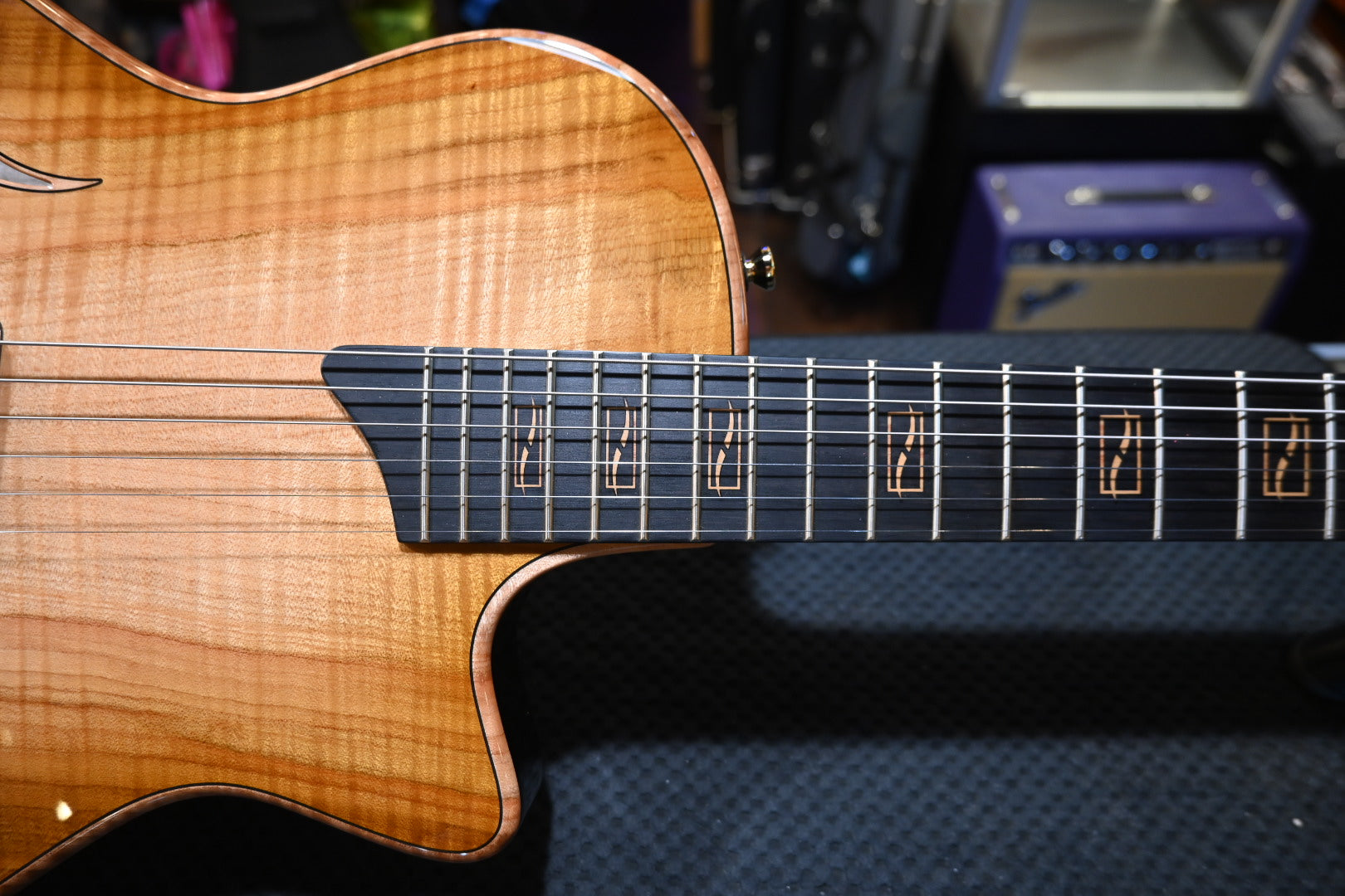 Taylor Custom T5z Figured Maple/Urban Ash Catch #27 - Antique Blonde Guitar #5083 - Danville Music