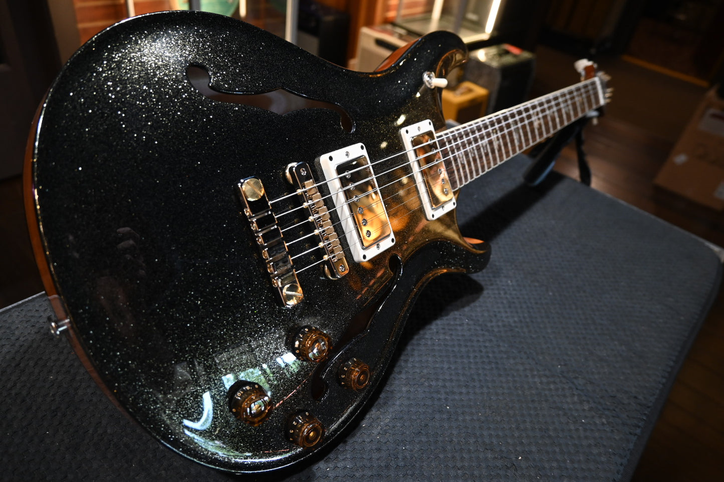 PRS McCarty 594 Hollowbody II - Midnight Gold Flake Guitar #4704 - Danville Music