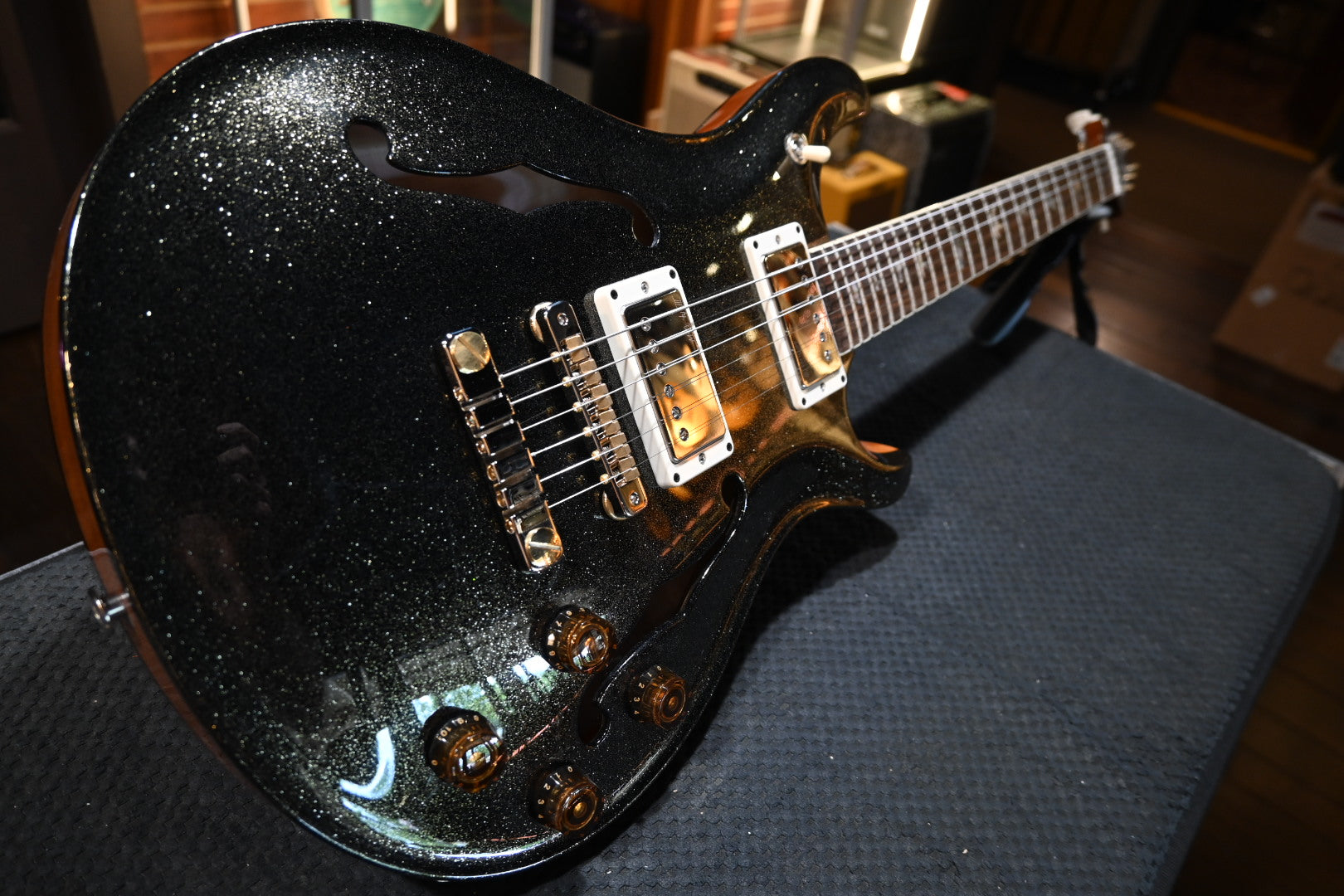PRS McCarty 594 Hollowbody II - Midnight Gold Flake Guitar #4704 - Danville Music