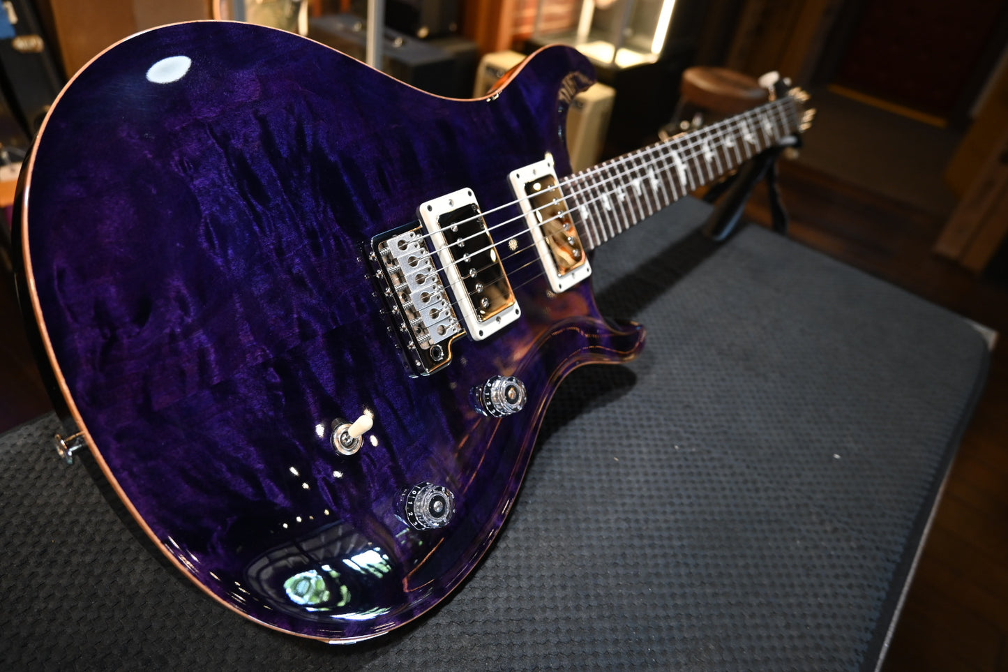 PRS Wood Library CE 24 Quilt - Purple Guitar #9873 - Danville Music