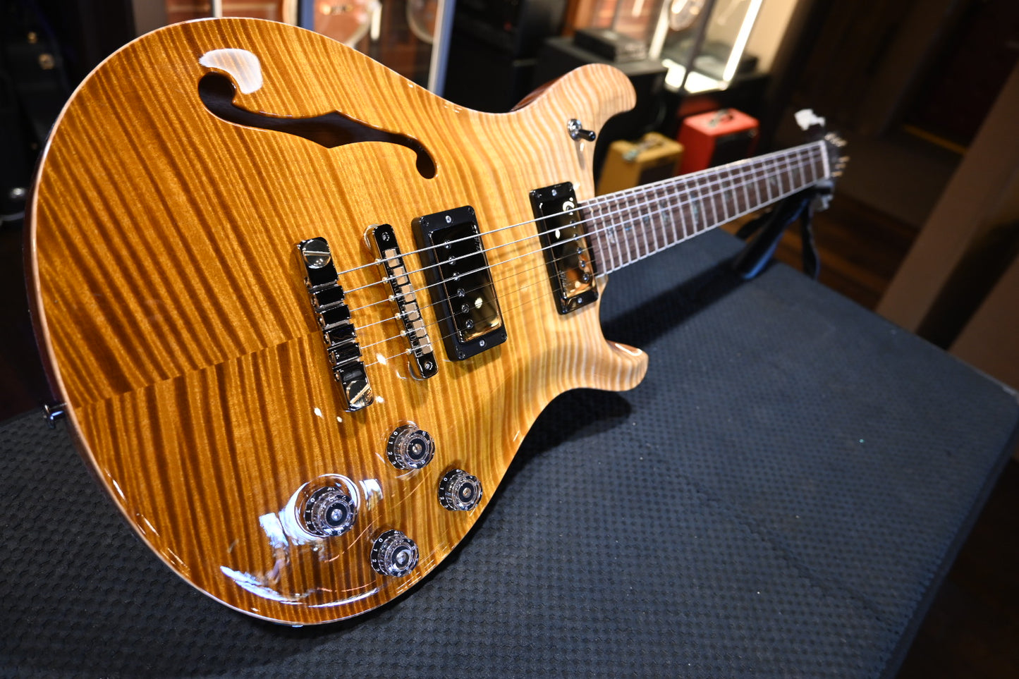 PRS Wood Library McCarty 594 Semi-Hollow Danville Music 35th Anniversary Artist Grade - Gold Storm Fade Guitar #2870