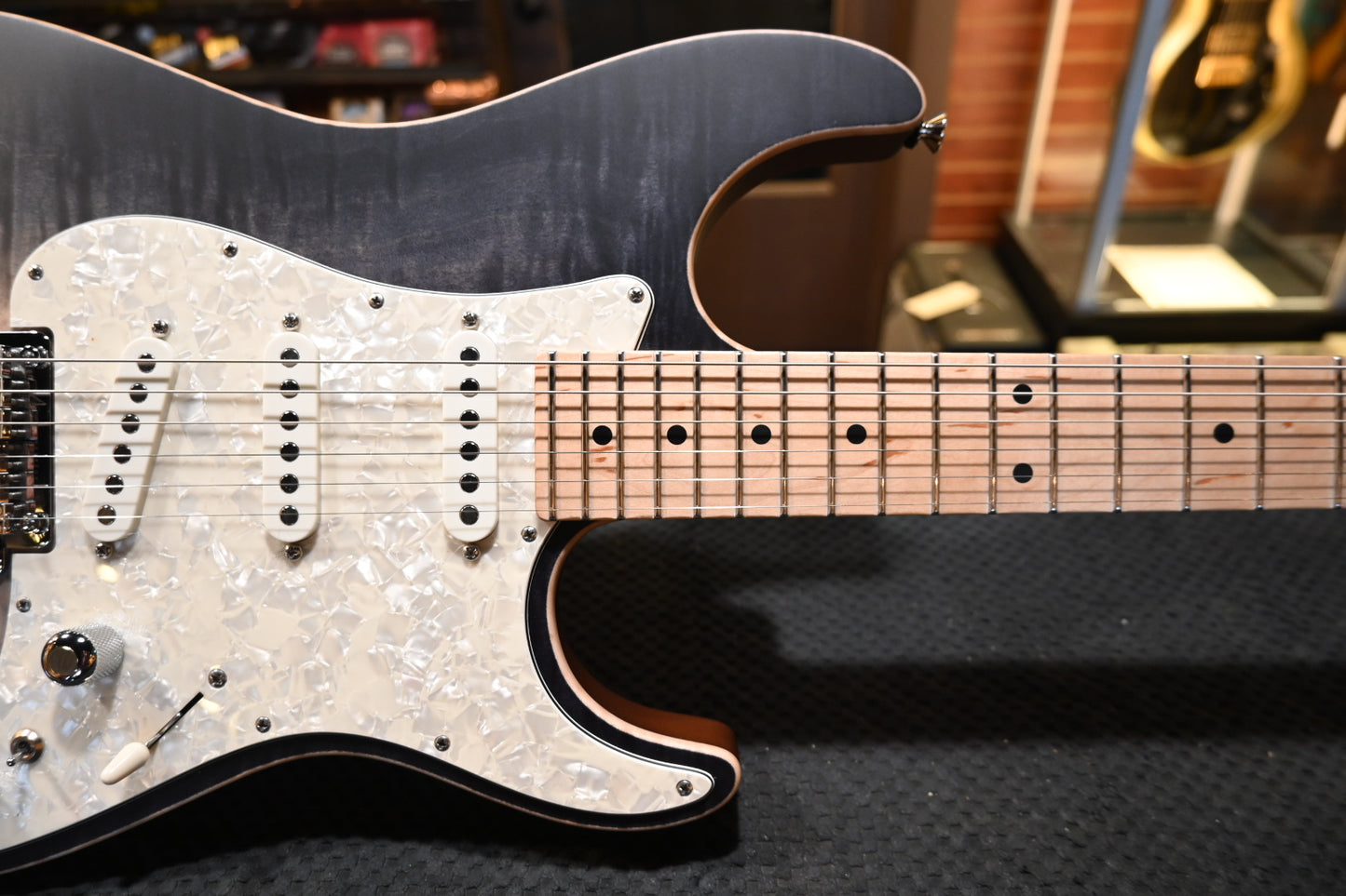 Tom Anderson Drop Top Classic - Satin Super Natural Black Guitar #425P - Danville Music