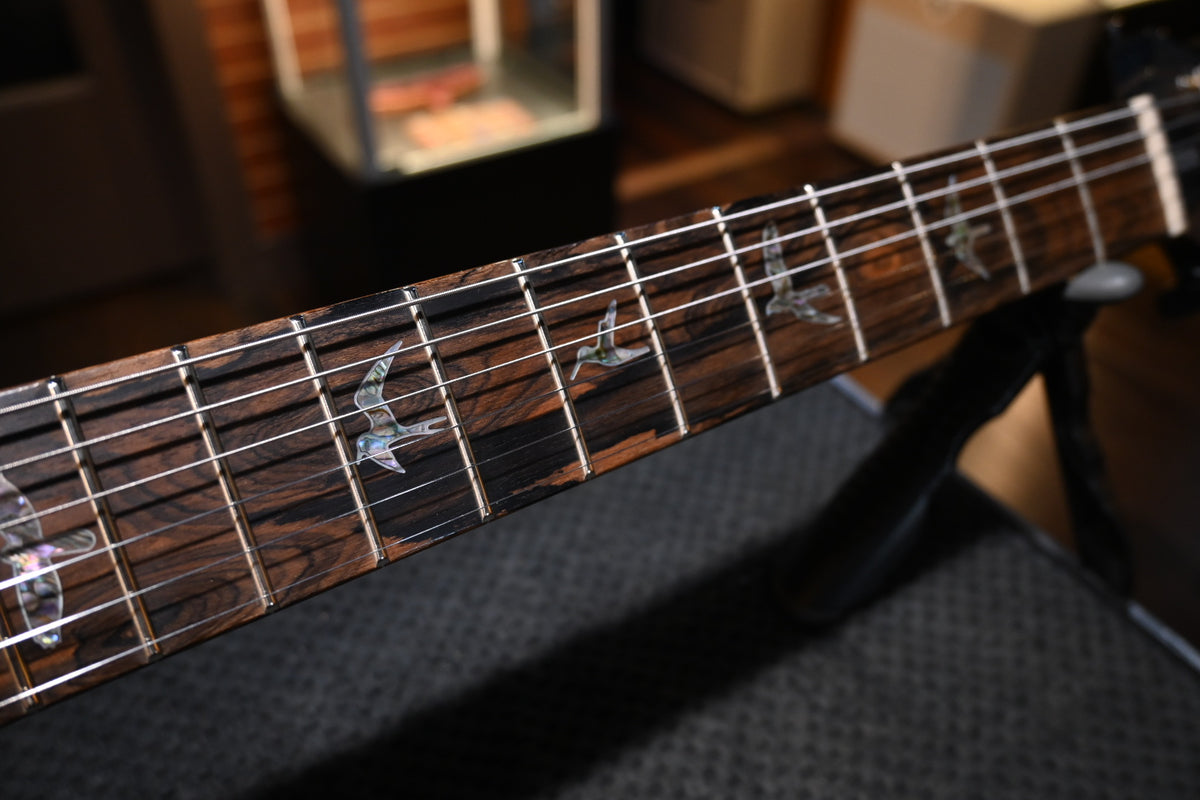 PRS Wood Library Custom 24 Stoptail Limited Edition 10-Top - Faded Whale Blue Guitar #0489