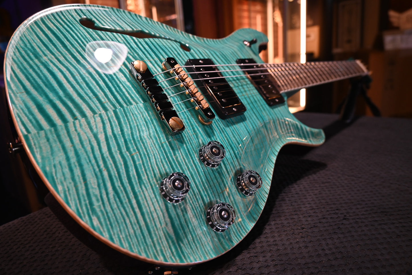 PRS Wood Library McCarty 594 Semi-Hollow Danville Music 35th Anniversary Artist Top - Bahamian Blue Guitar #8203