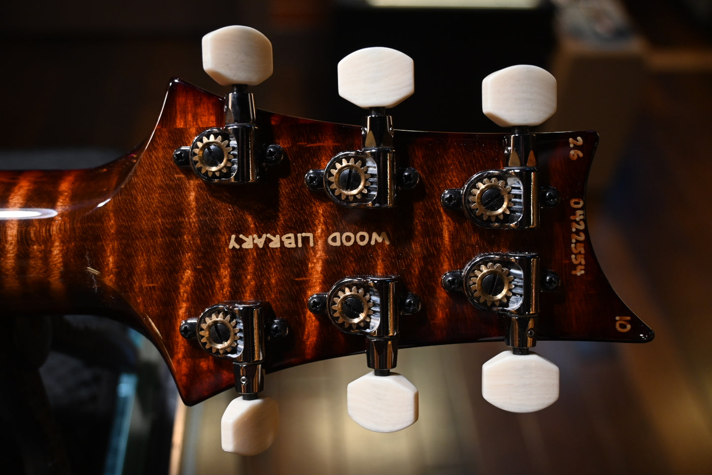 PRS Wood Library DGT 10-Top Ebony - Copperhead Cherry Burst Guitar #2554