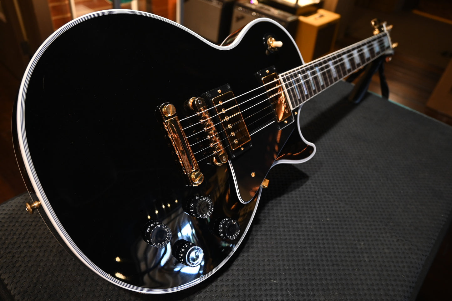 Gibson Custom Shop Les Paul Custom 2023 - Ebony Guitar #0532 PRE-OWNED - Danville Music