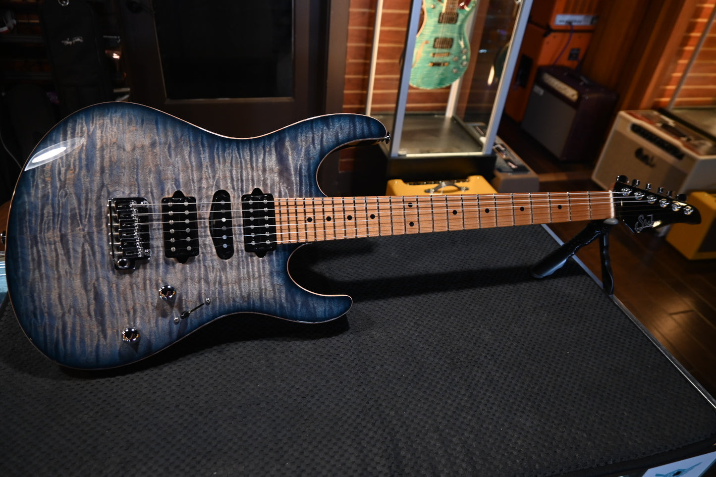 Suhr Modern Plus - Faded Trans Whale Blue Burst Guitar #2119 - Danville Music