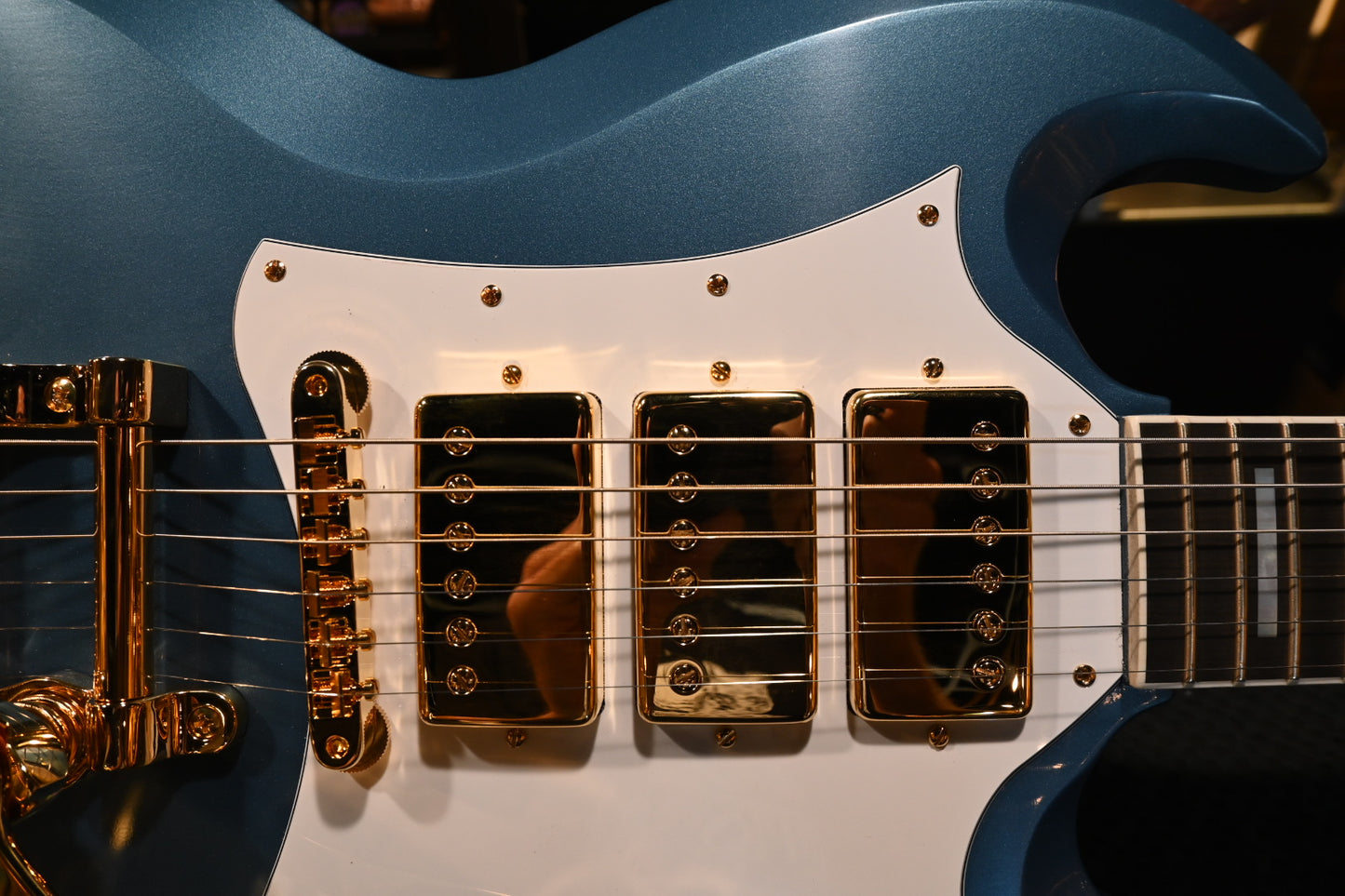 Gibson Custom Shop 1963 Les Paul SG Custom 3-Pickup Bigsby VOS “Hendrix” PSL - Pelham Blue Guitar #0573
