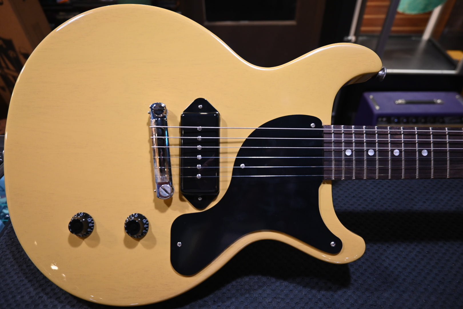 Gibson Les Paul Junior Double Cutaway - TV Yellow Guitar #0120 - Danville Music