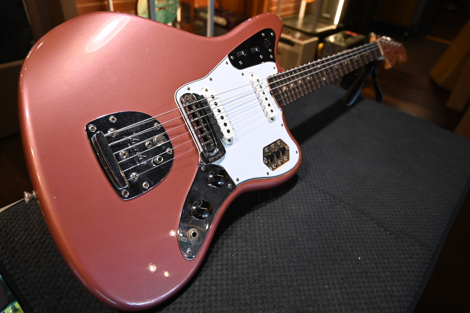 Fender Custom Shop 1963 Jaguar Journeyman - Aged Burgundy Mist Metallic Guitar #9033 - Danville Music