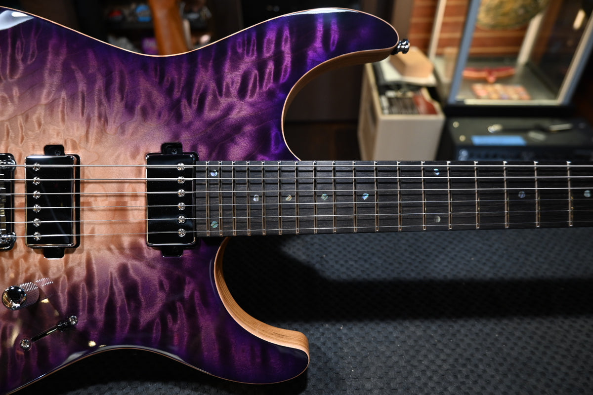 Mayones Aquila Elite V24 S 6 4A Quilt - Purple Iris Guitar #2722