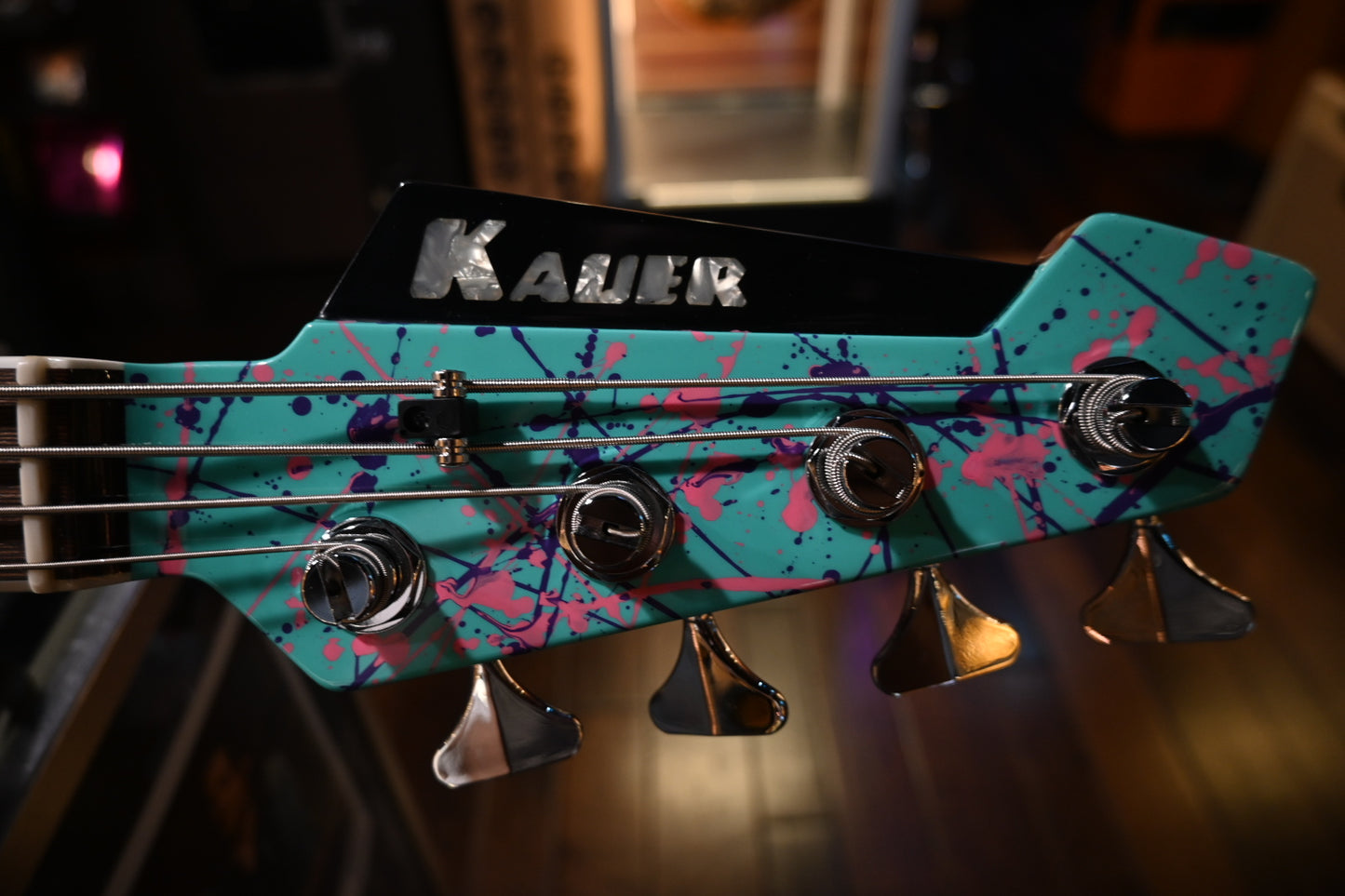 Kauer Draken NAMM Exclusive - Seafoam Splatter Guitar #004