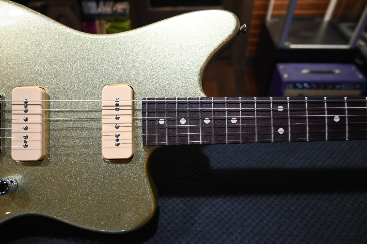 Tom Anderson Raven - Electrum Green Gold Guitar #825N - Danville Music