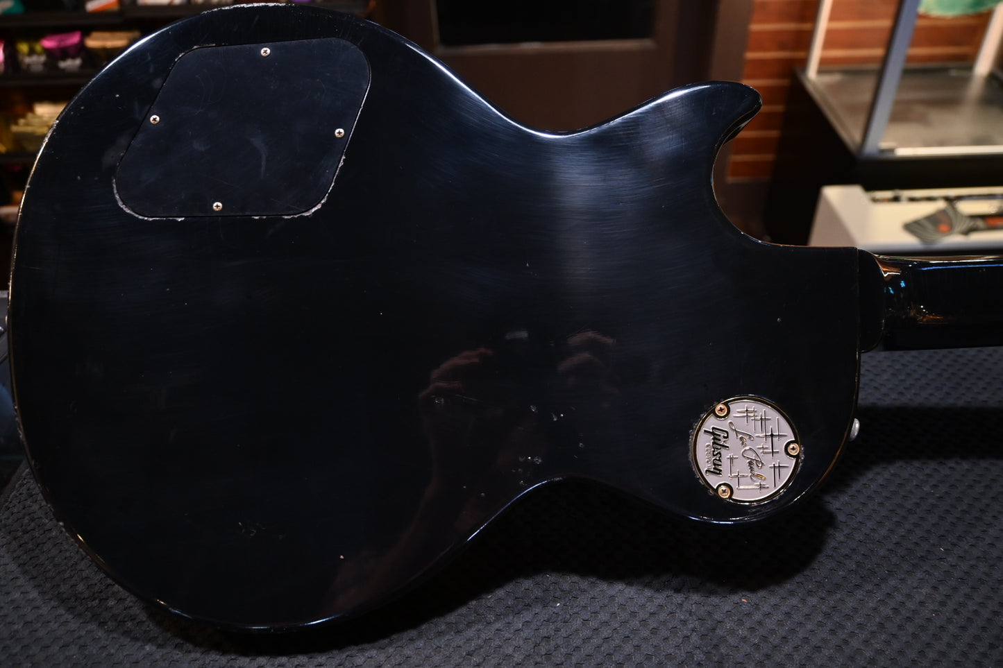 Gibson Custom Shop 1957 Les Paul Standard Reissue Light Aged - Full Ebony Guitar #6187 - Danville Music