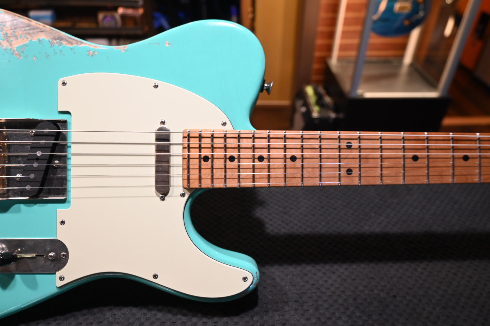 Tom Anderson T Icon In-Distress Level 3 2023 - Seafoam Green Guitar #523A - Danville Music