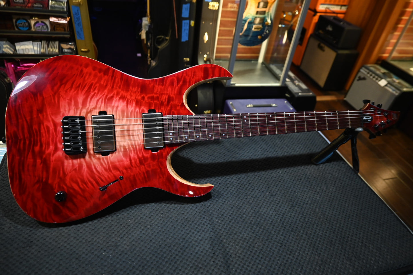 Mayones Duvell Elite 6 2024 - Trans Nature Fad Red Burst Out Guitar #6102