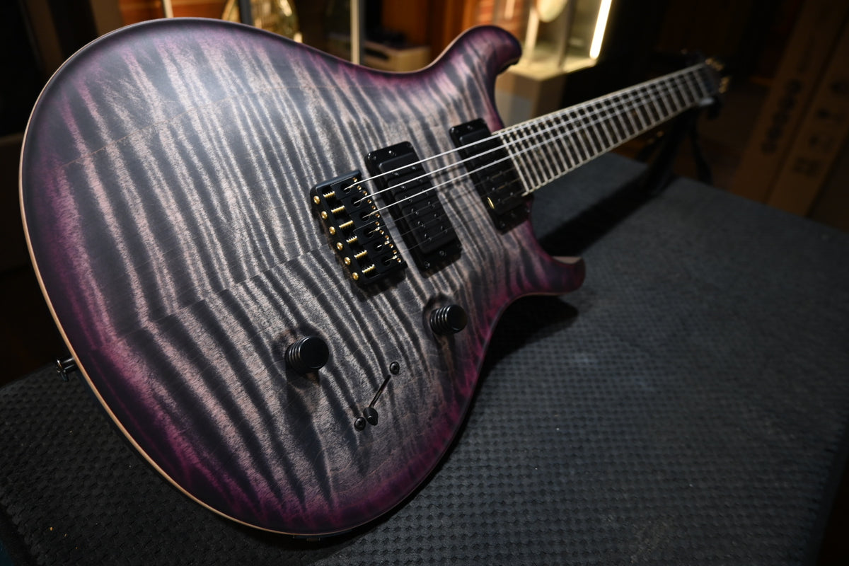 PRS Wood Library Holcomb 10-Top - Charcoal Purple Burst Satin Guitar #3329