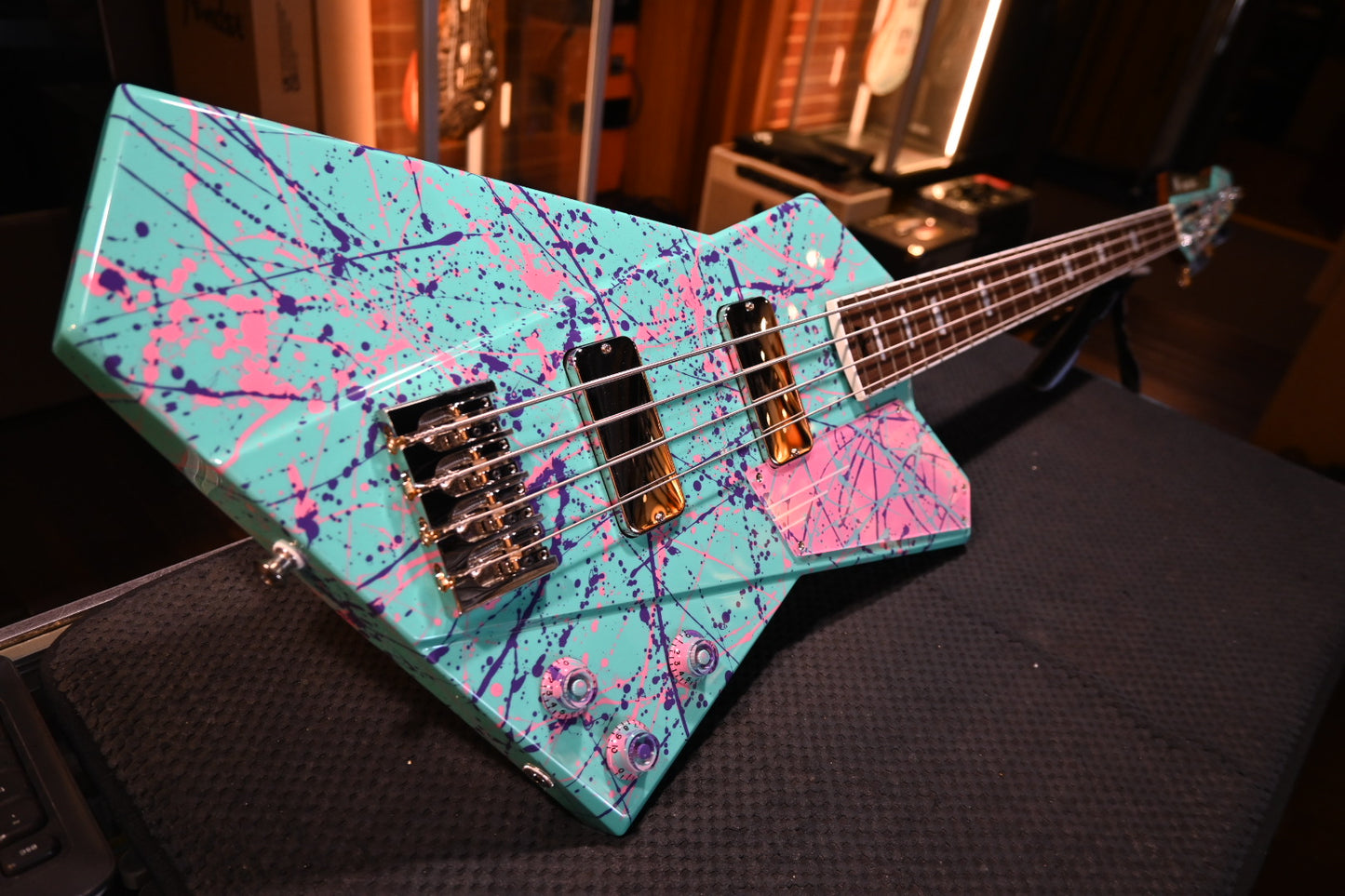 Kauer Draken NAMM Exclusive - Seafoam Splatter Guitar #004