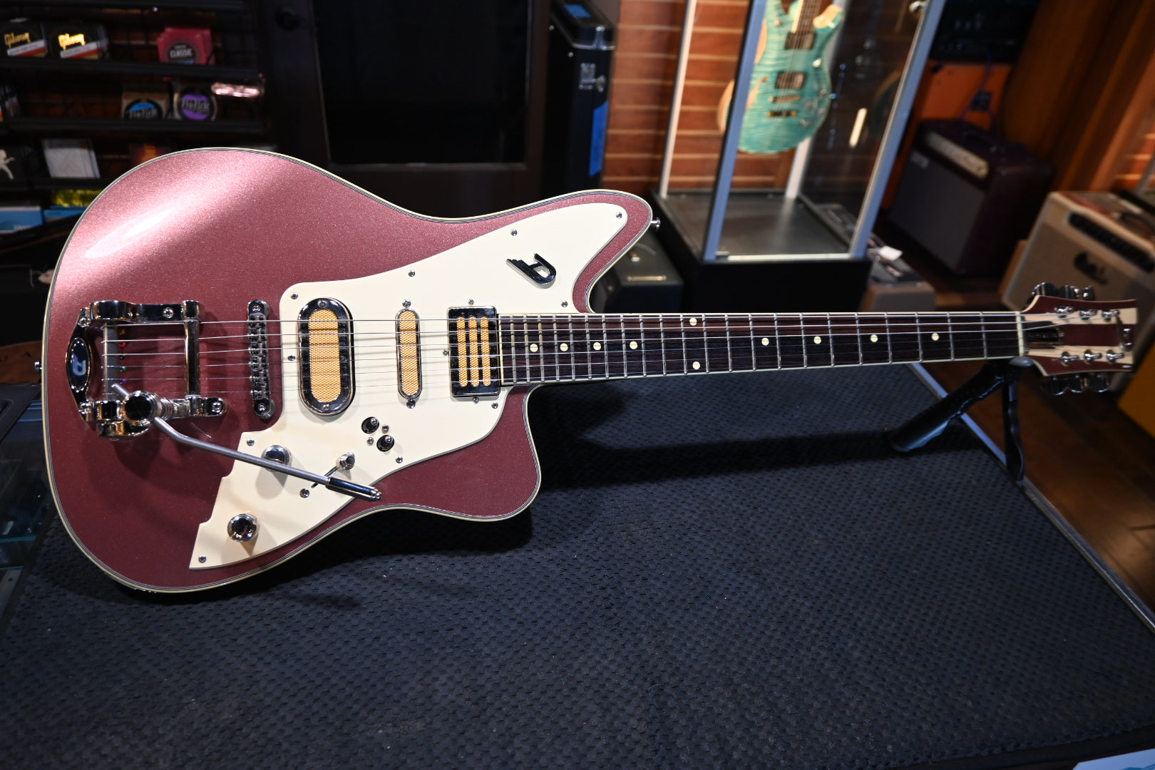 Duesenberg Alliance Series Brothers Landreth Joeys Guitar — Catalina Sunset Rose Guitar #1547 USED - Danville Music