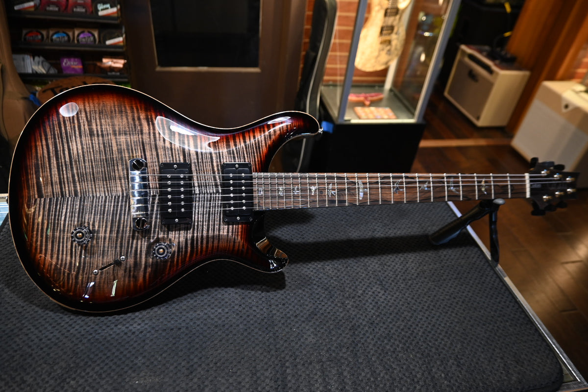 PRS Wood Library Custom 24 Stoptail Limited Edition 10-Top - Charcoal Tri-Color Sunburst Guitar #3423