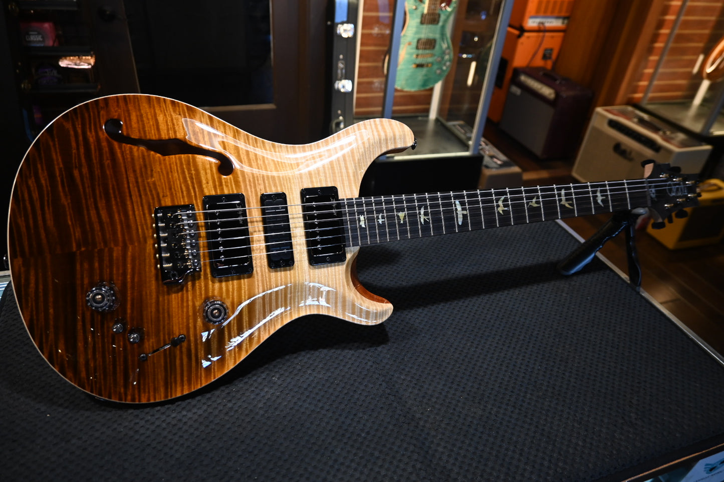 PRS Wood Library Special Semi-Hollo Danville Music 35th Anniversary Artist Top - Sandstorm Fade Guitar #6045 - Danville Music