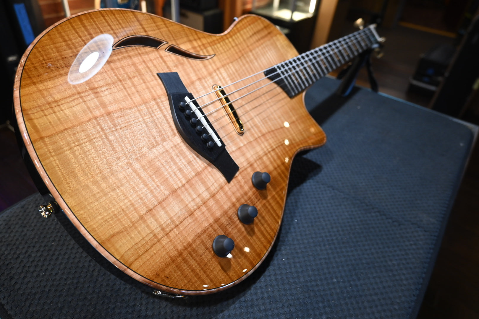 Taylor Custom T5z Figured Maple/Urban Ash Catch #27 - Antique Blonde Guitar #5083 - Danville Music