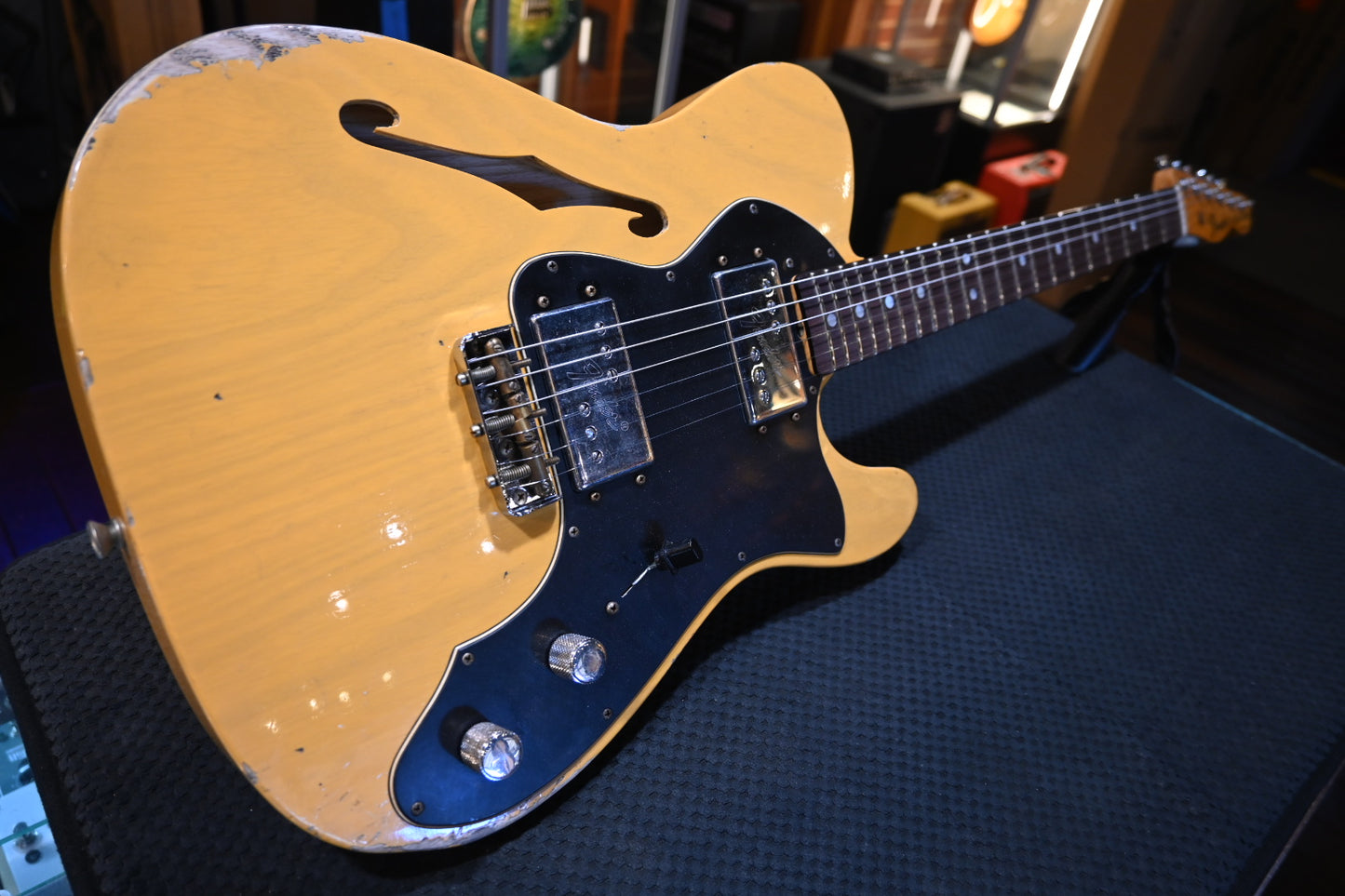 Fender Custom Shop Limited “Bobbed” Telecaster Thinline Relic - Butterscotch Blonde Guitar #4945