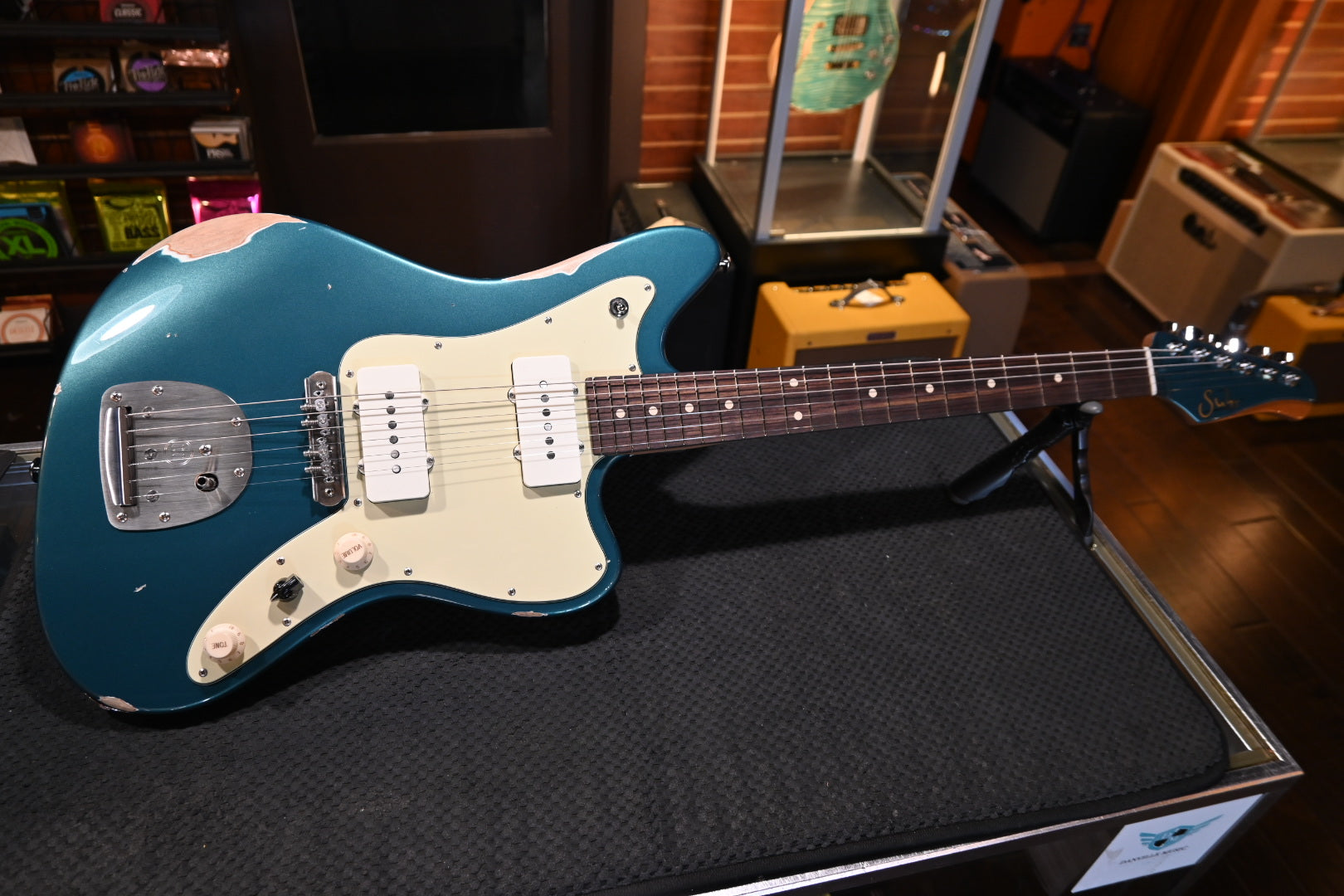 Suhr Classic JM Antique Limited Edition - Ocean Turquoise Metallic Guitar #9493 - Danville Music