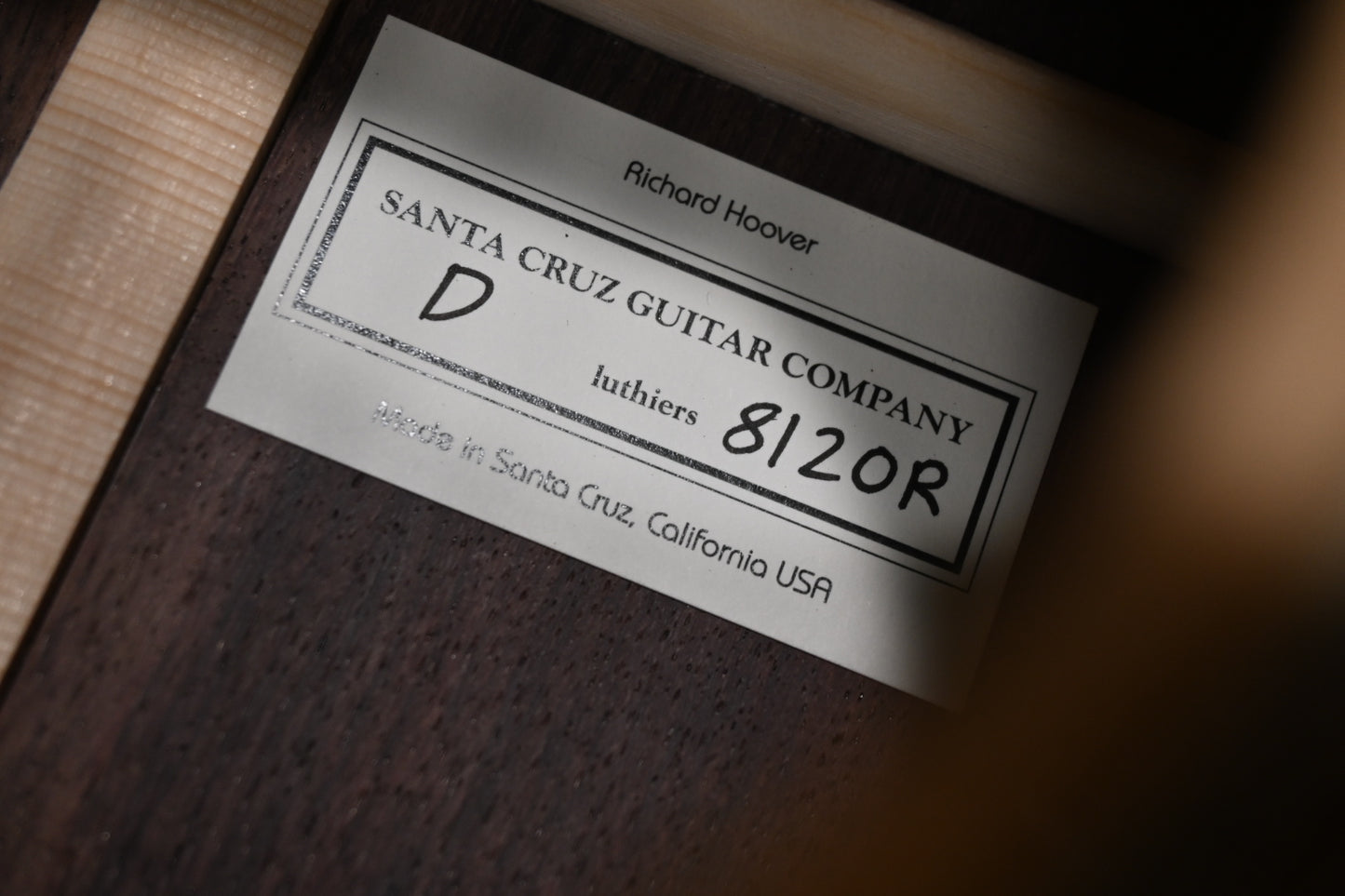 Santa Cruz Tony Rice Model D Guitar #8120