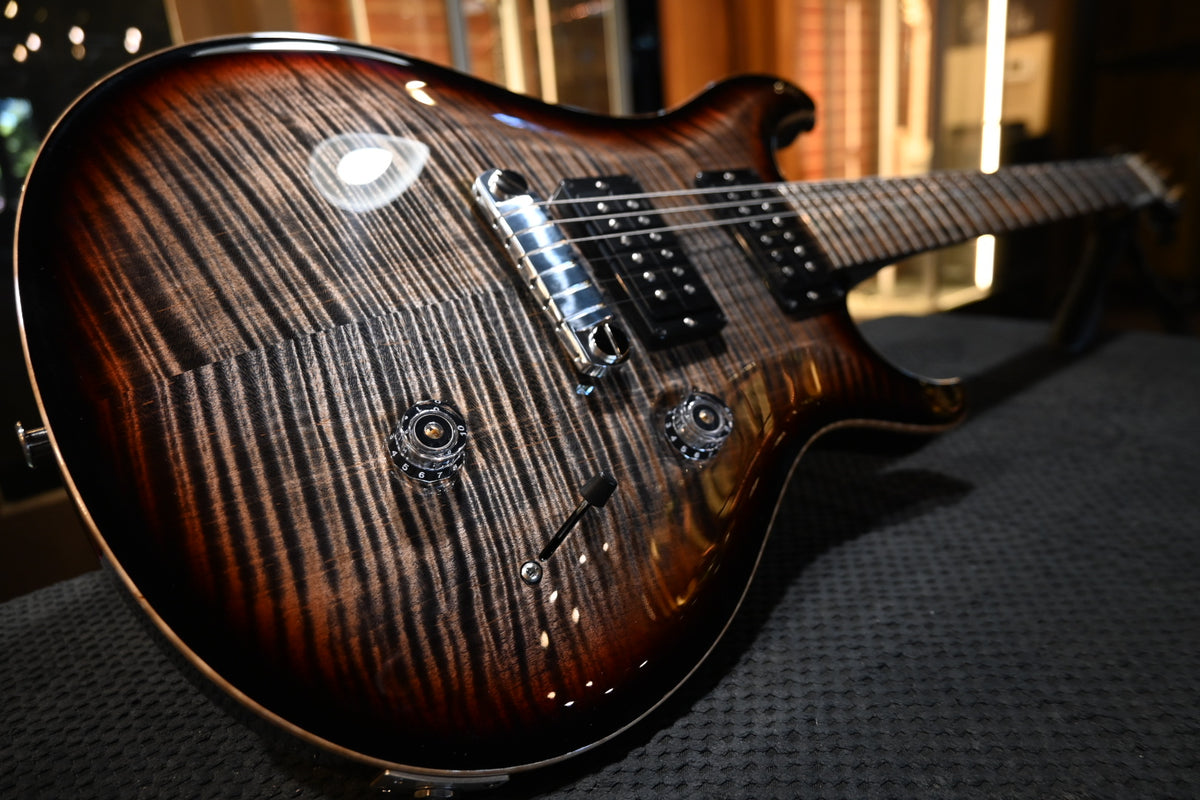 PRS Wood Library Custom 24 Stoptail Limited Edition 10-Top - Charcoal Tri-Color Sunburst Guitar #3423