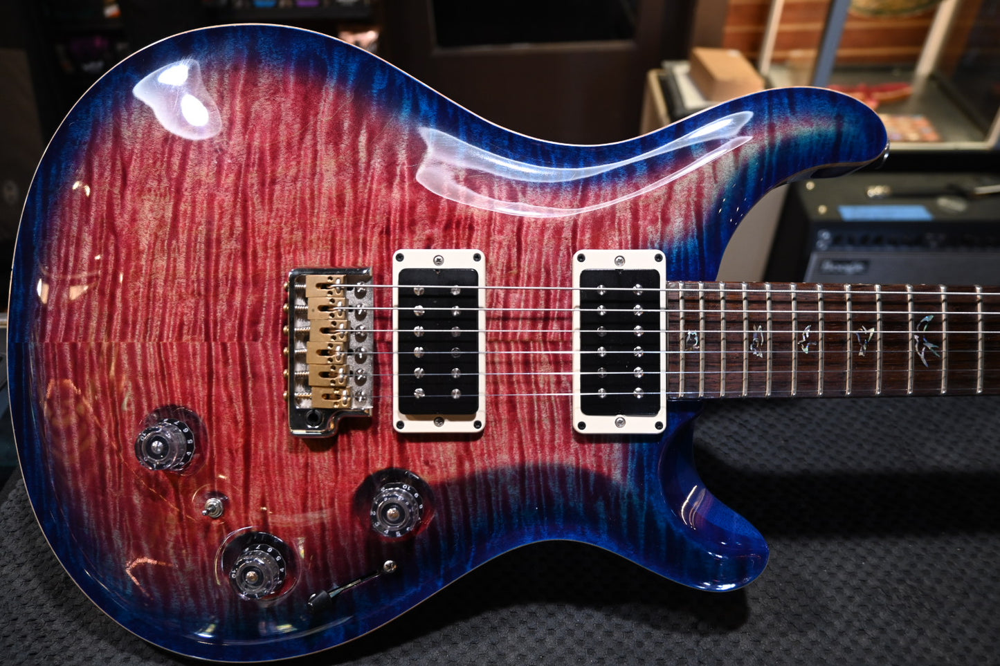 PRS Wood Library Custom 24 Piezo Brazilian 2014 - Violet Blue Burst Guitar #2544
