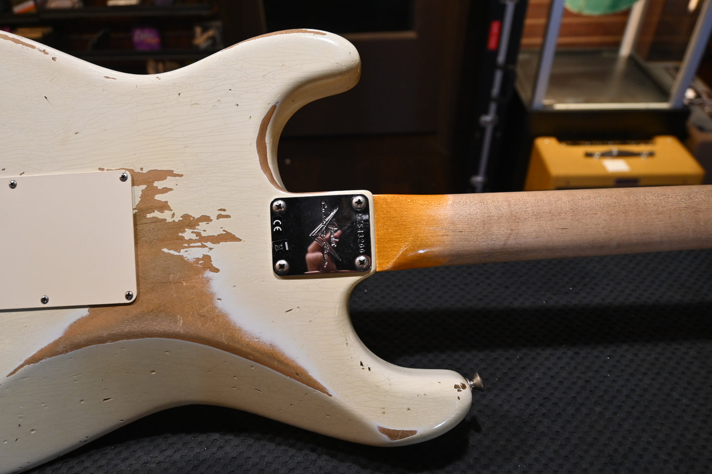 Fender Custom Shop 1959 Stratocaster Heavy Relic 2019 - Aged Olympic White Guitar #3200 - Danville Music