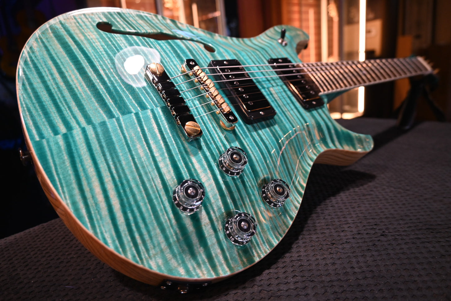 PRS Wood Library McCarty 594 Semi-Hollow Danville Music 35th Anniversary Artist Top - Bahamian Blue Guitar #8195