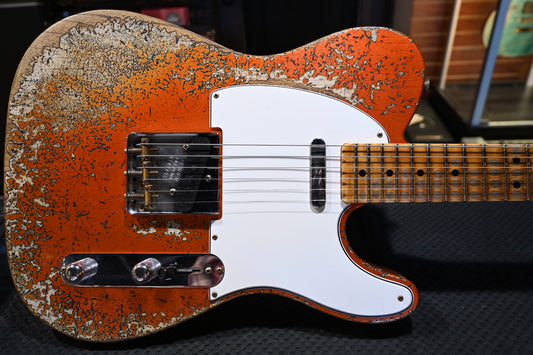 Fender Custom Shop 1952 Telecaster Super Heavy Relic - Faded Candy Tangerine Guitar #9705 - Danville Music